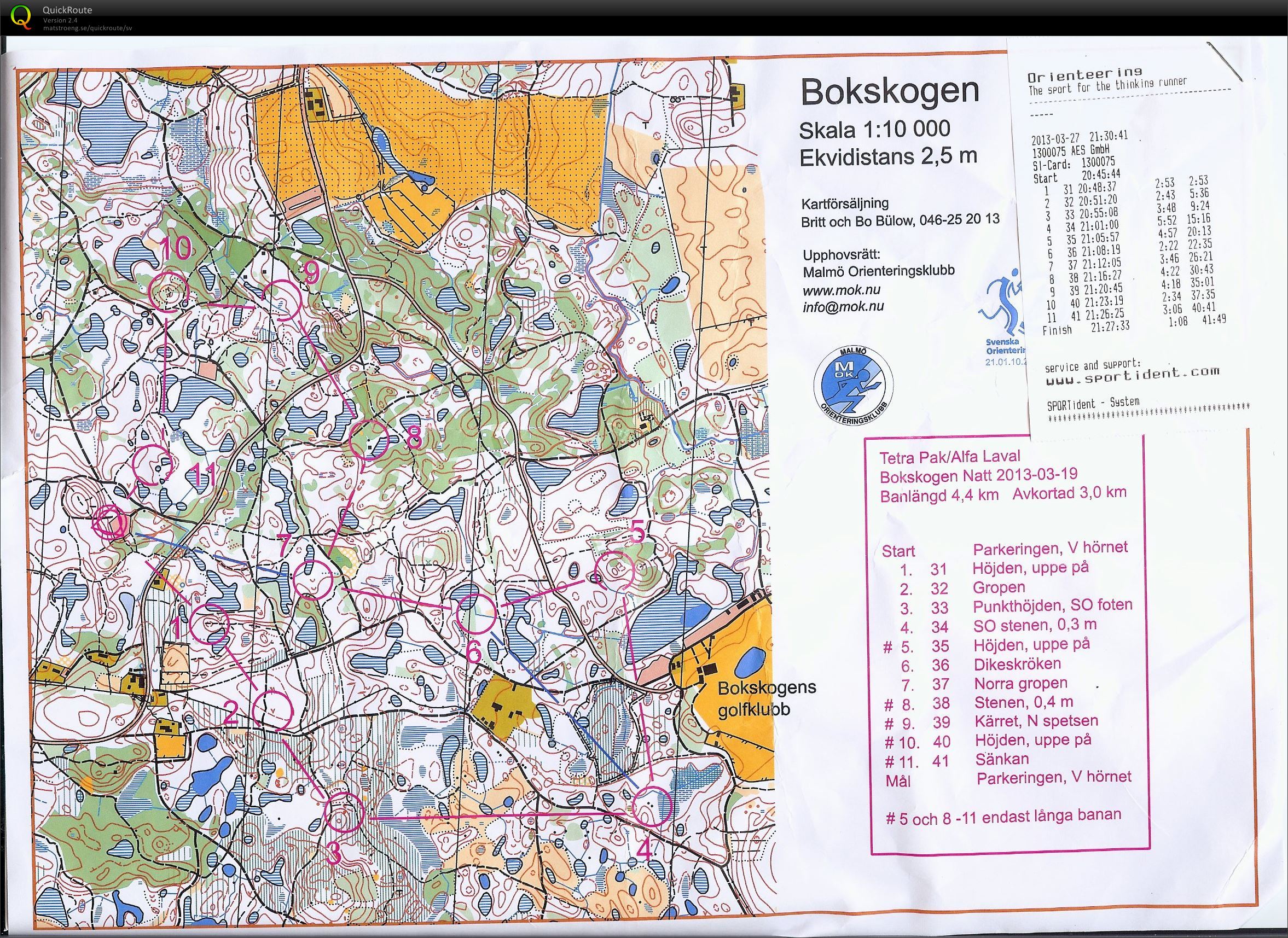 TP Bokskogen natt (27-03-2013)