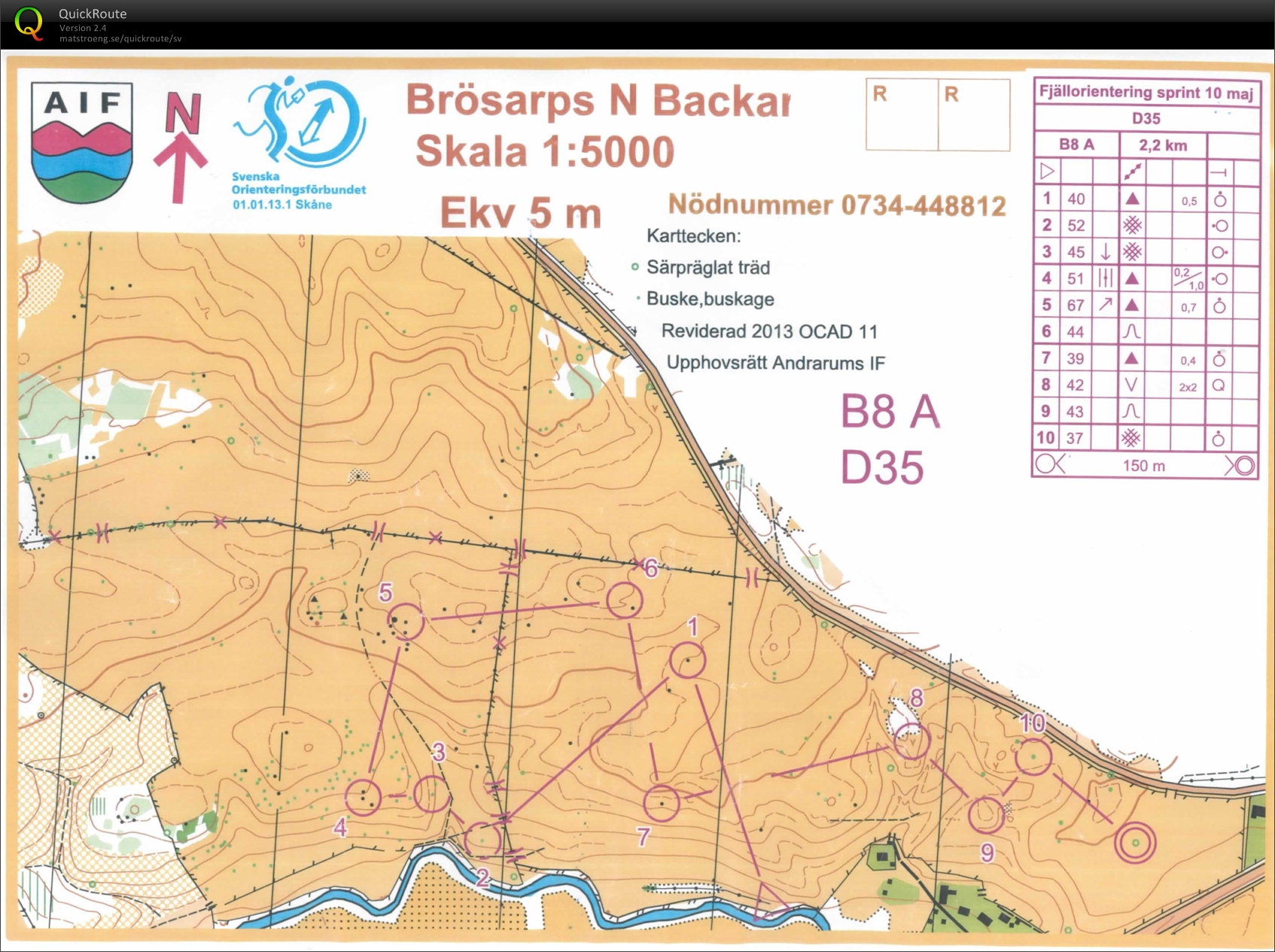 Skånsk fjällorientering (sprint) (2013-05-10)