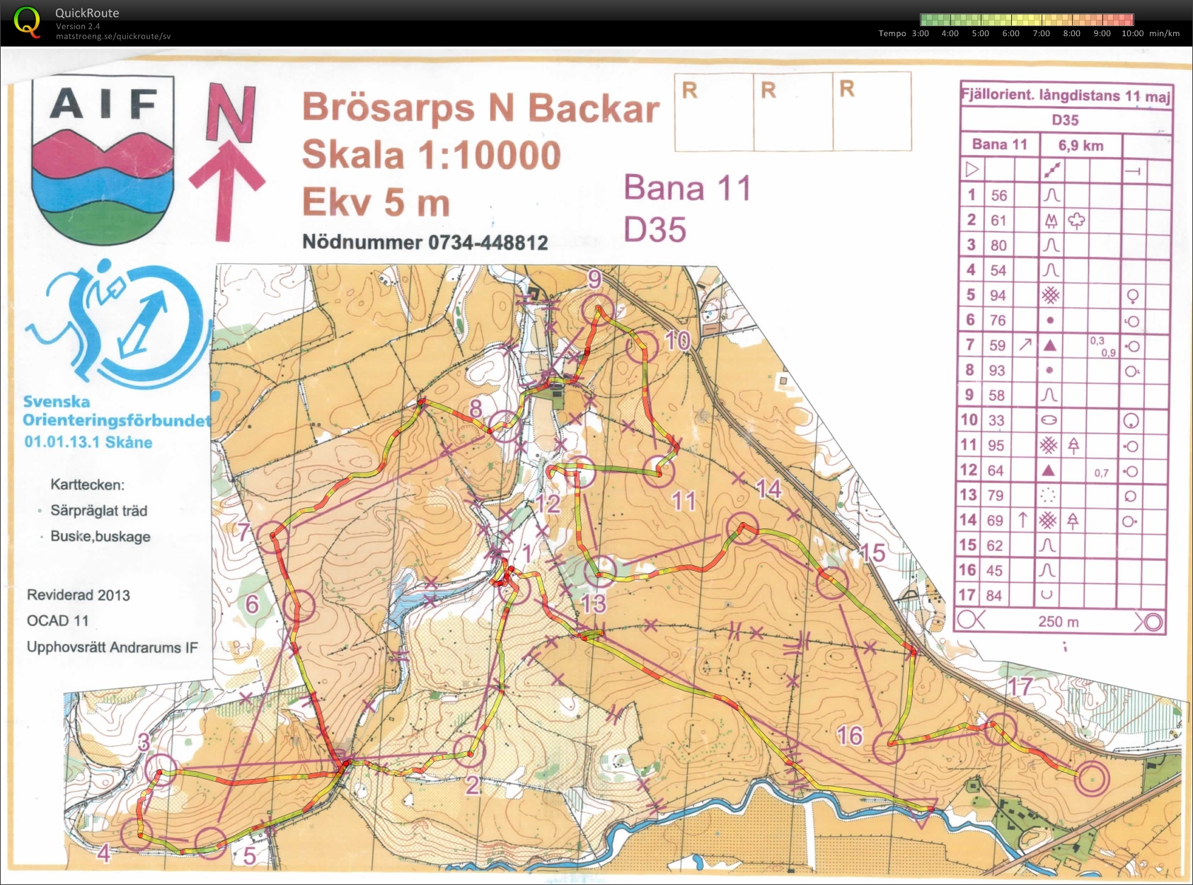 Skånska fjällorientering (lång) (11/05/2013)