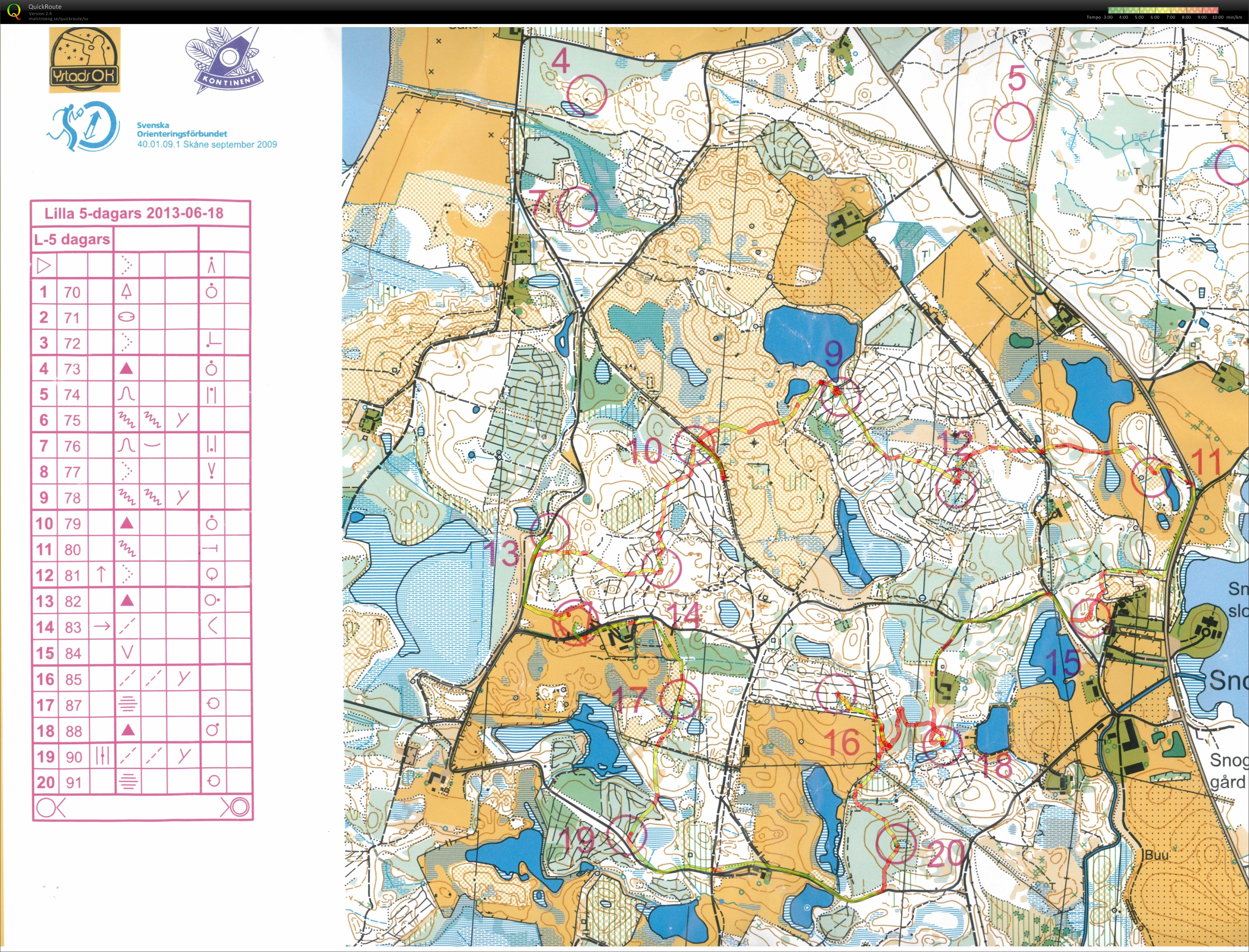 Lilla femdagars: E5 Snogeholm (18/06/2013)