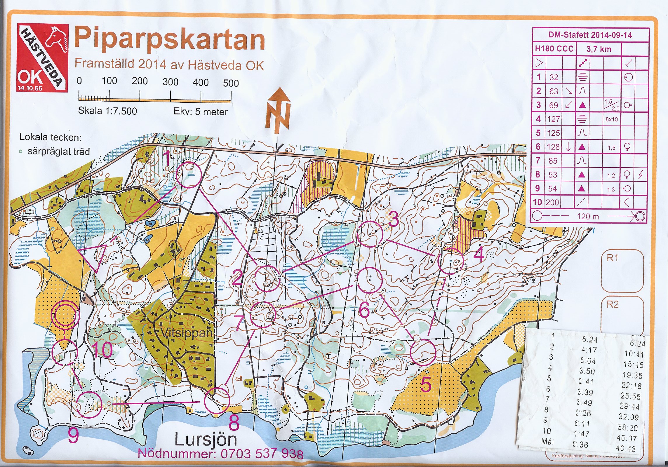 DM-Stafett 2014 Lursjön (2014-09-14)