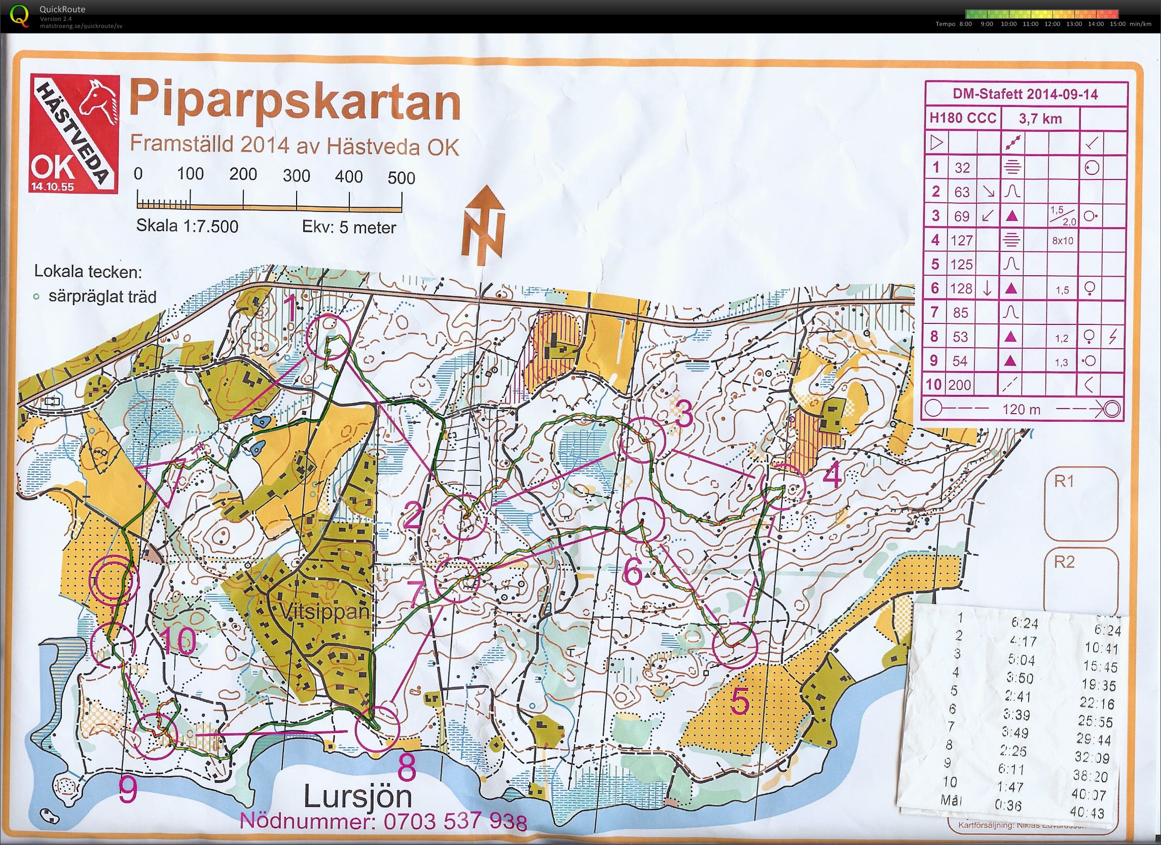 DM-Stafett 2014 Lursjön (2014-09-14)