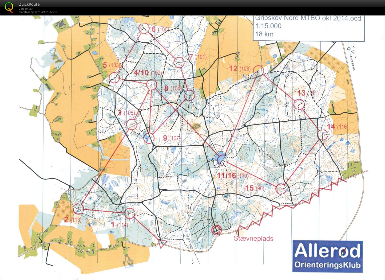 MTBO Vinterserie 1. Afdeling del 1 (2014-11-15)