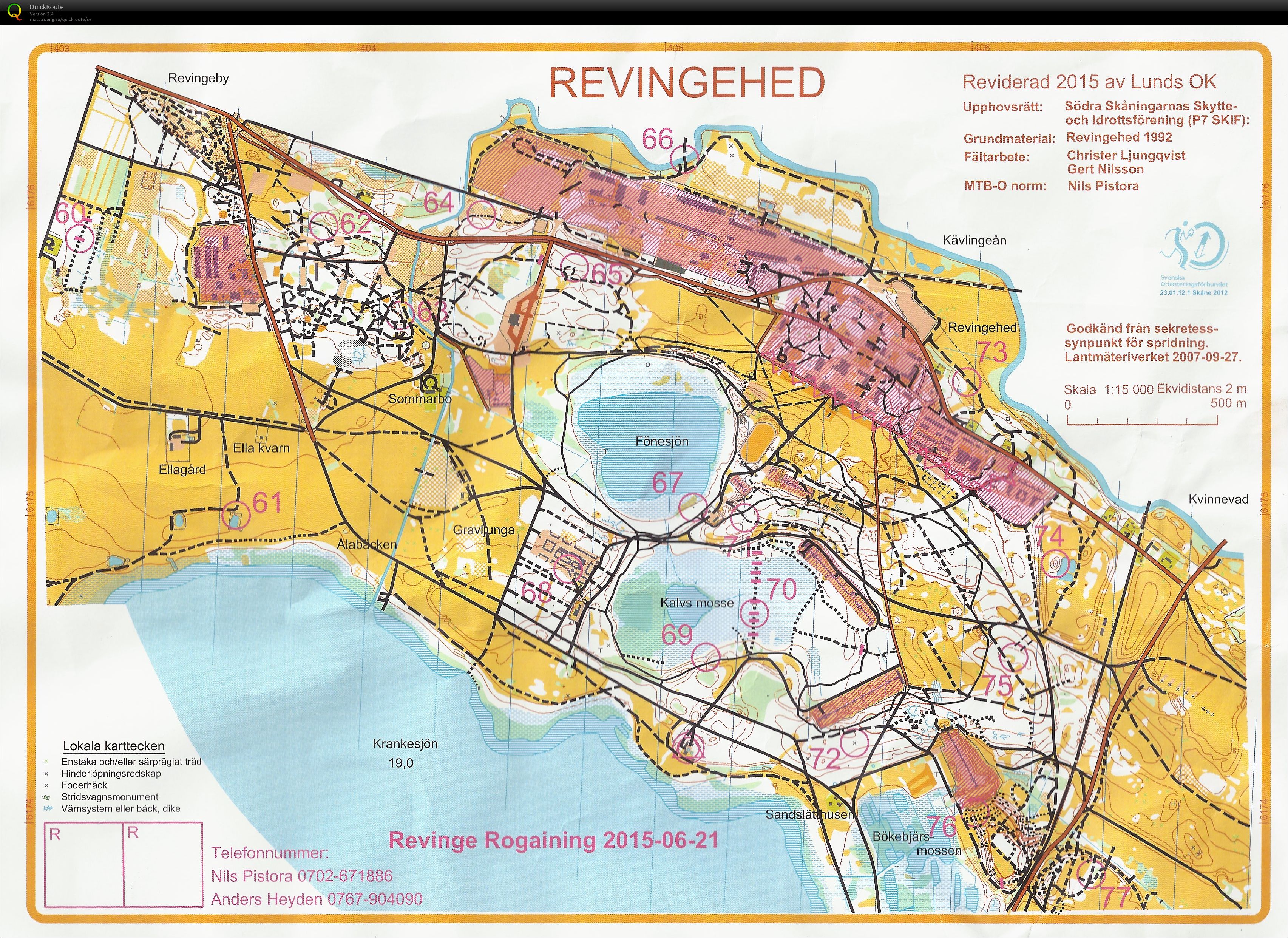 Revinge Rogaining (21-06-2015)