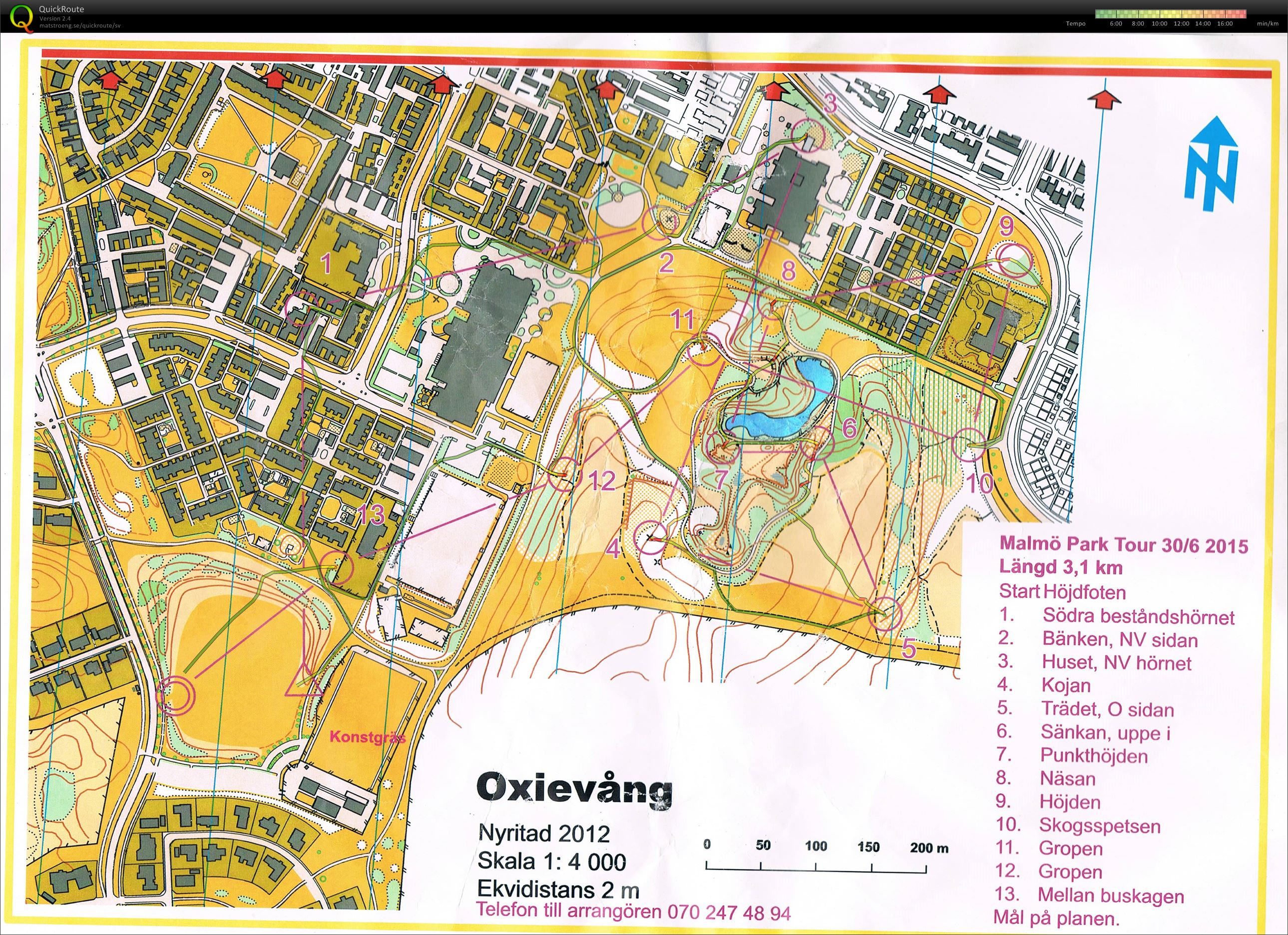 Parkorientering Oxie (30-06-2015)