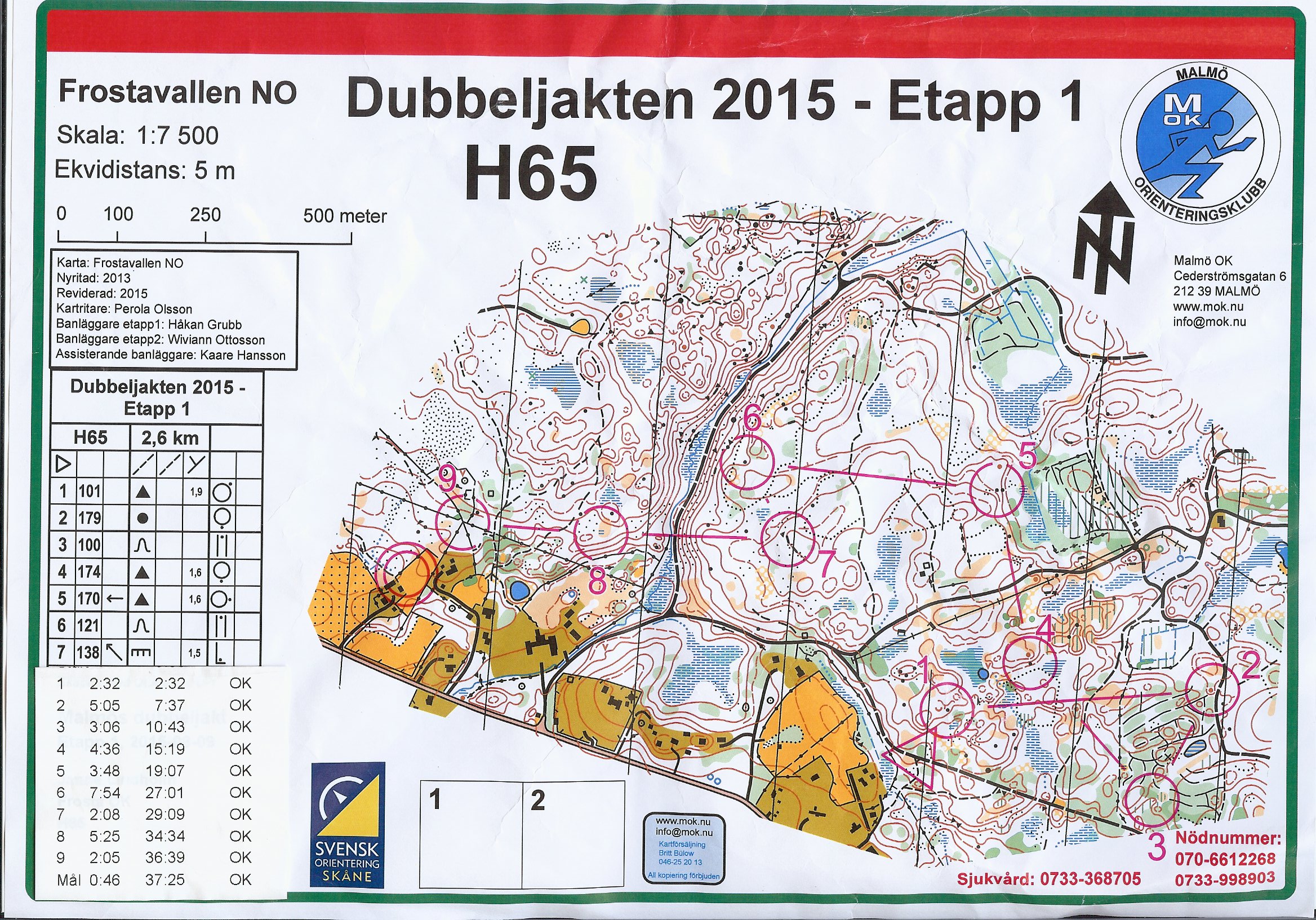 Dubbeljakten Etapp 1 (09.08.2015)