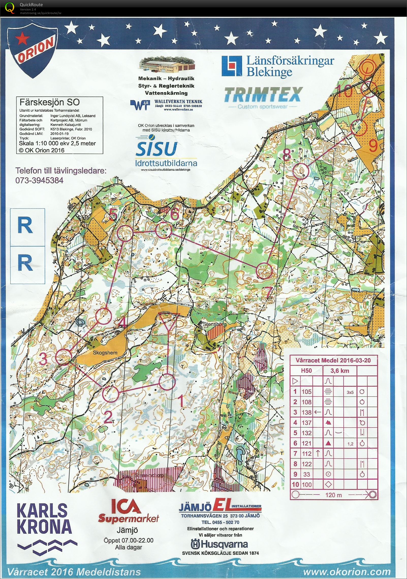 Vårracet, För-SM, medel (2016-03-20)