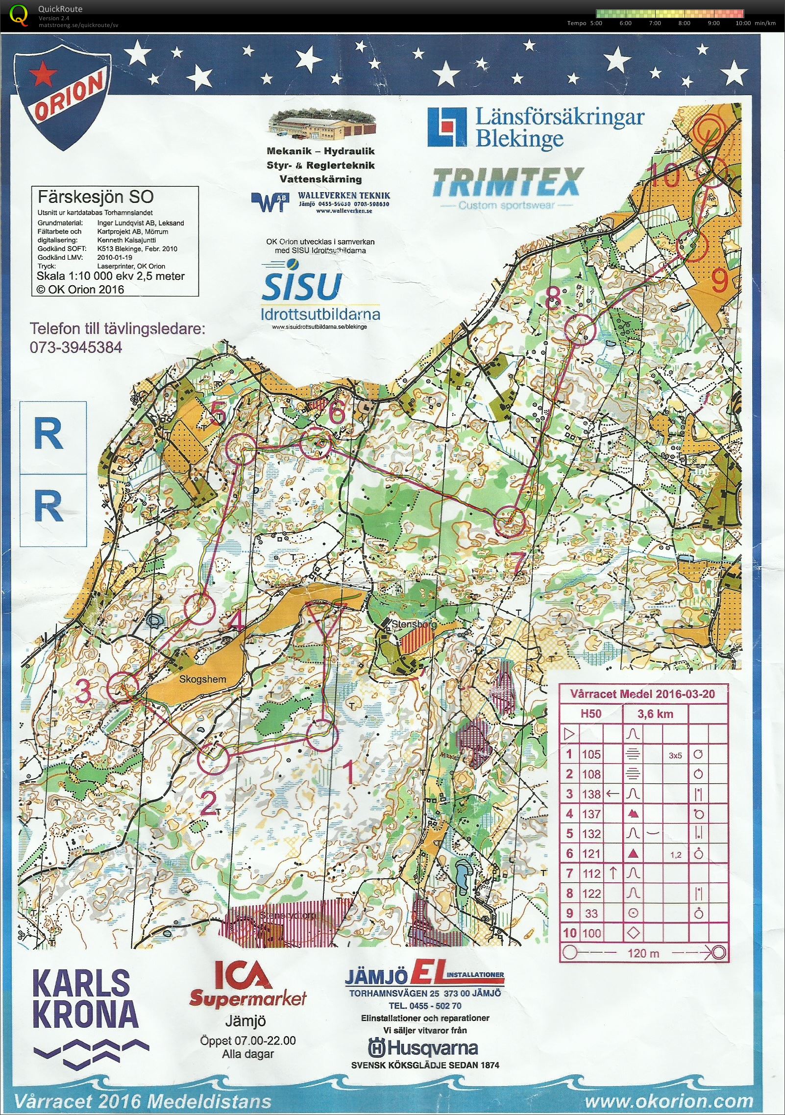 Vårracet, För-SM, medel (2016-03-20)