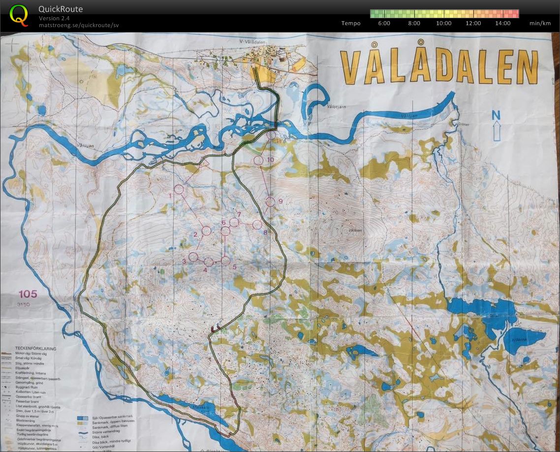 Träning från Vålådalen mot Blanktjärn (2016-06-26)