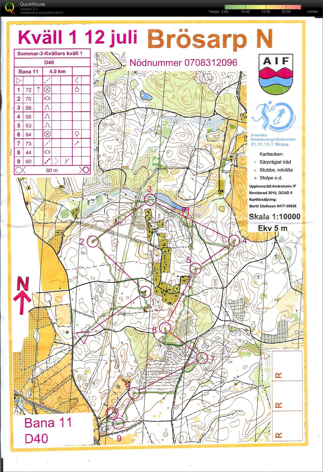 Andrarums 3-kvällars E1 (2010-07-12)